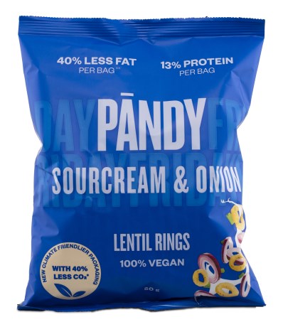 Miniatyrbild Pndy Linschips, Sourcream & Onion Rings, 50 g