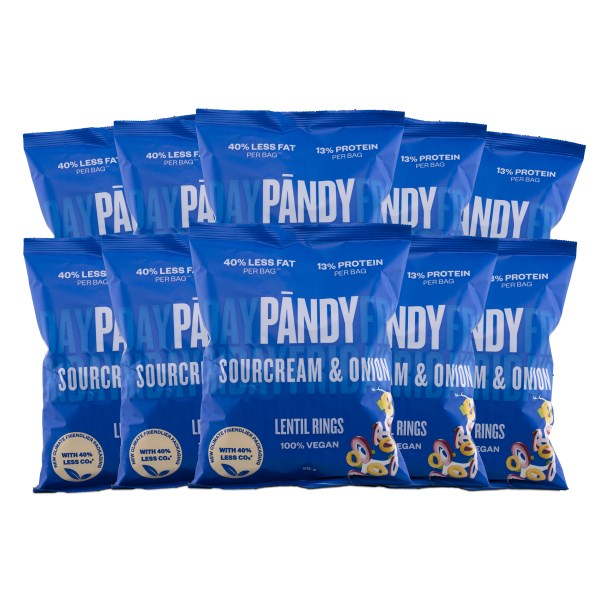 Pändy Linschips, Sourcream & Onion Rings, 10-pack