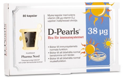 Miniatyrbild Pharma Nord D-Pearls Vitamin D3 38 mcg, 80 kaps