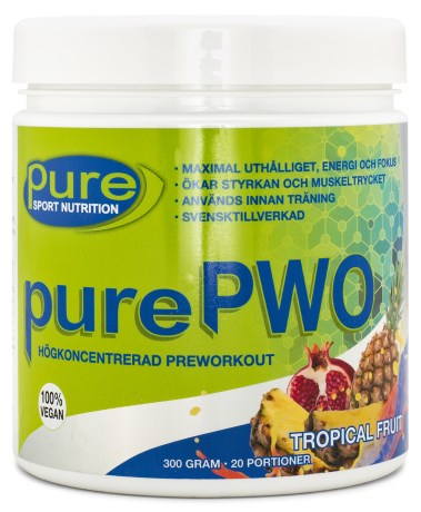 Miniatyrbild Pure Sport Nutrition PWO, Tropical, 300 g
