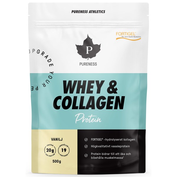 Pureness Athletics Whey & Collagen, Vanilj, 500 g