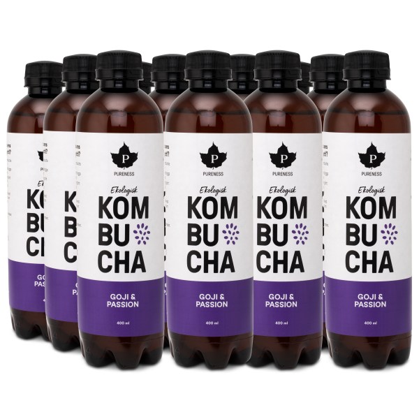 Pureness Kombucha Eko, Goji & Passion, 12-pack