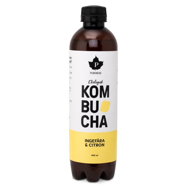Pureness Kombucha Eko, Ingefära & Citron, 400 ml