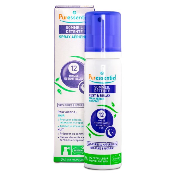 Puressentiel Rest & Relax Air Spray w 12 Essential Oils, 75 ml