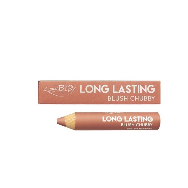 puroBIO Long Lasting Blush Chubby, 3.3 gr, Peach