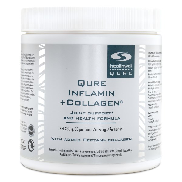 Healthwell QURE Inflamin+Collagen Naturligt äpple 360 g