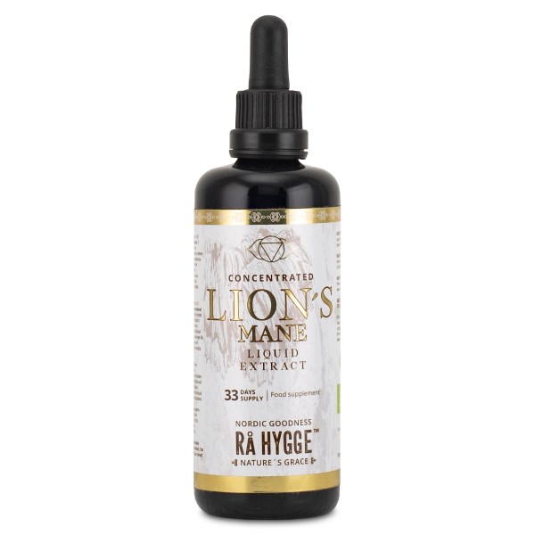 Rå Hygge Flytande Lions Mane Extrakt Alkoholfri, 100 ml
