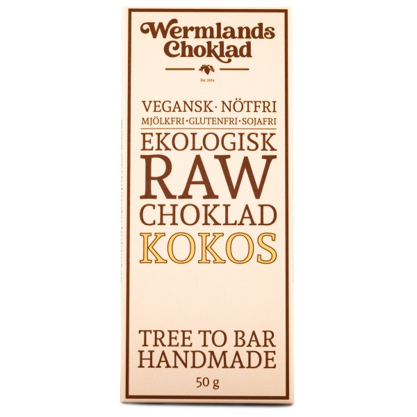 WermlandsChoklad Rawchoklad EKO 50 g Kokos