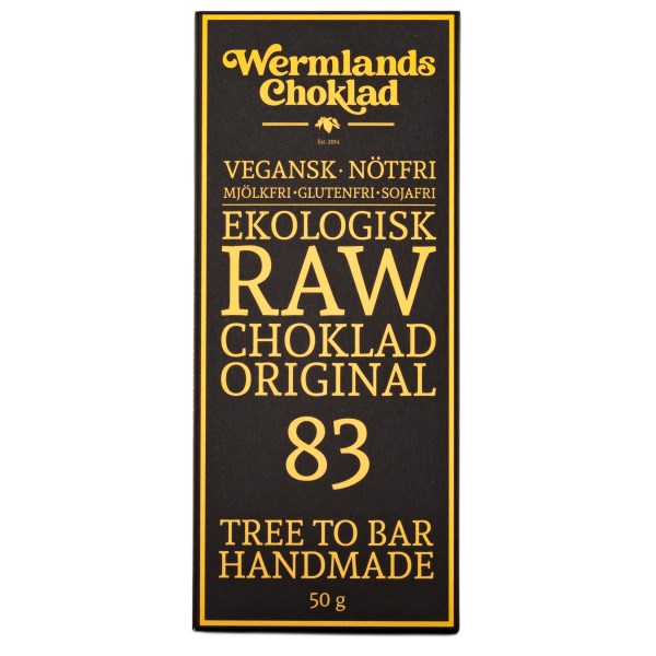 WermlandsChoklad Rawchoklad EKO 50 g Orginal 83%