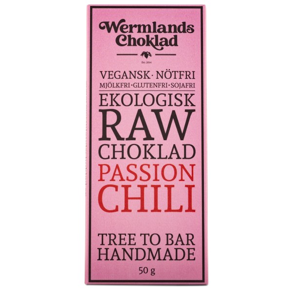 WermlandsChoklad Rawchoklad EKO 50 g Passion & Chili