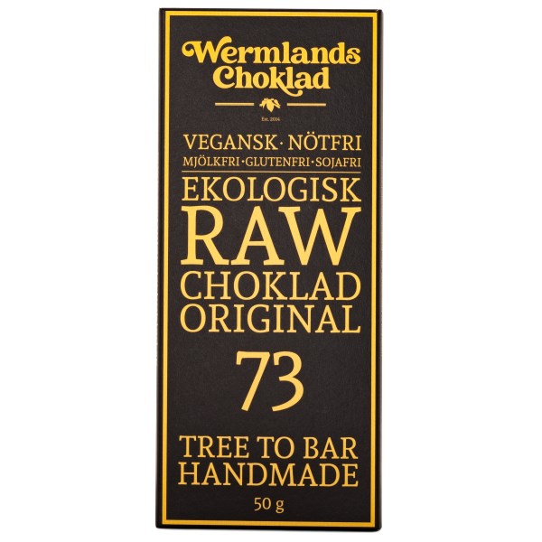 WermlandsChoklad Rawchoklad EKO 50 g Orginal 73 %