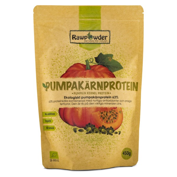 Rawpowder Ekologiskt Pumpakärnprotein 450 g