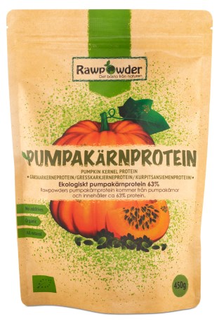 Miniatyrbild Rawpowder Ekologiskt Pumpak�rnprotein, 450 g