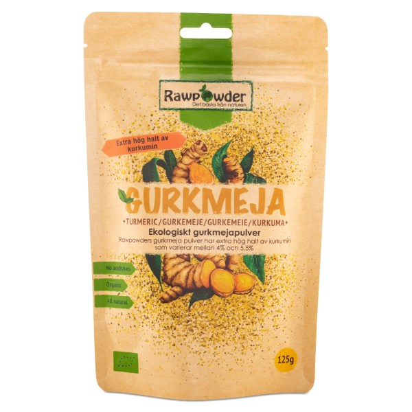 RawPowder Gurkmeja Pulver, 125 g