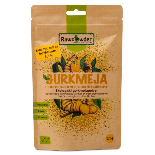 RawPowder Gurkmeja Pulver, 125 g