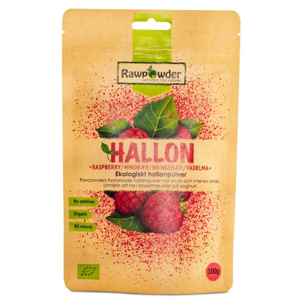 RawPowder Hallonpulver 100 g