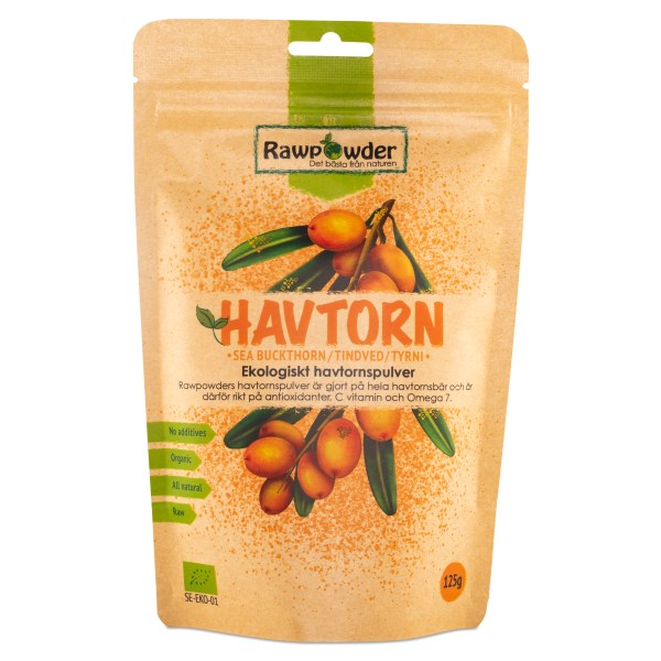 RawPowder Havtornspulver, 125 g