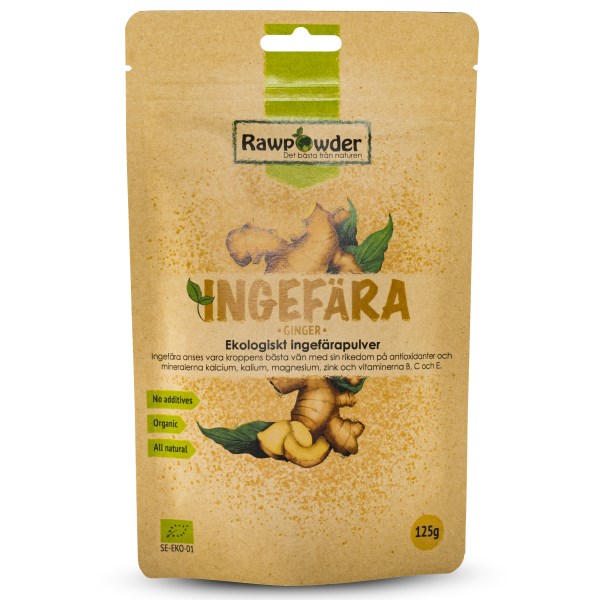 RawPowder Ingefära Pulver 125 g