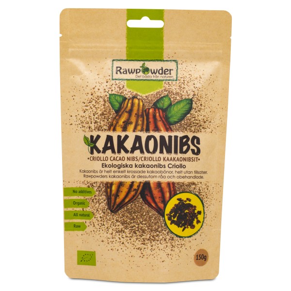 RawPowder Kakaonibs Criollo, 150 g