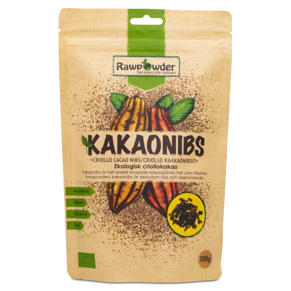 RawPowder Kakaonibs Criollo, 300 g