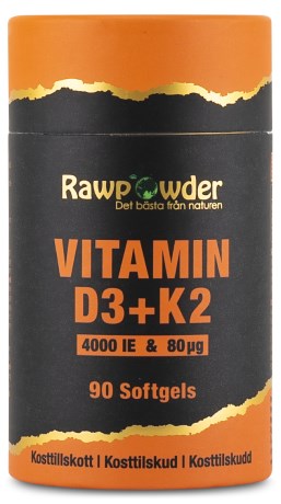 Miniatyrbild RawPowder Vitamin D3+K2, 90 kaps