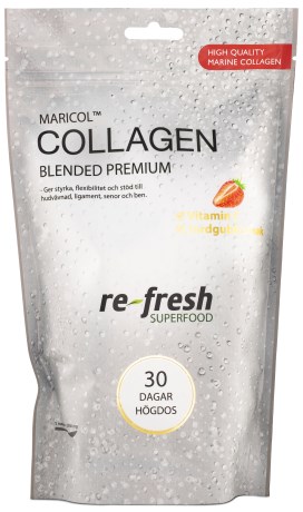 Miniatyrbild Re-fresh Superfood Collagen Blended Premium, Jordgubb, 150 g