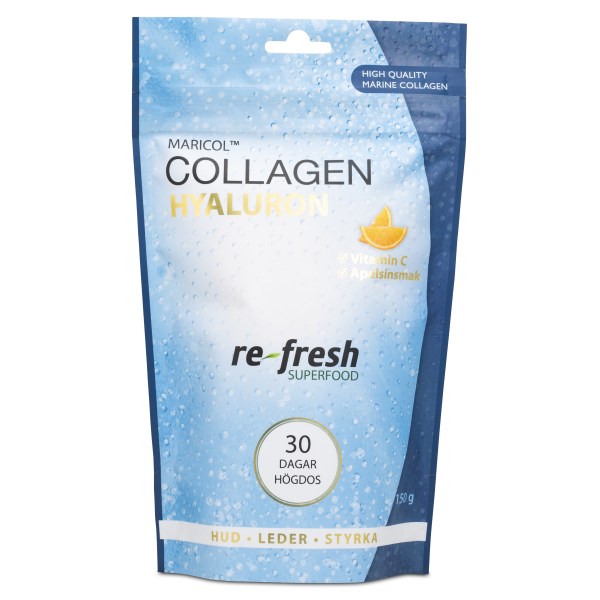 Re-fresh Superfood Collagen Hyaluron +C, Apelsin, 150 g