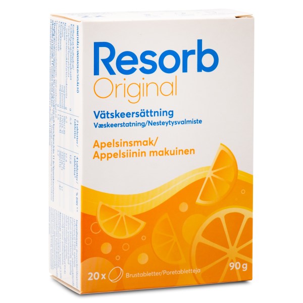 Resorb Original, 20 brustabl, Apelsin