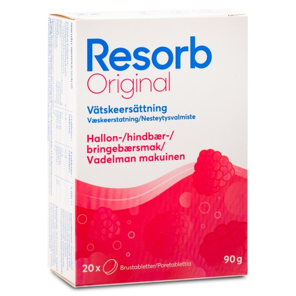 Resorb Original, 20 brustabl, Hallon