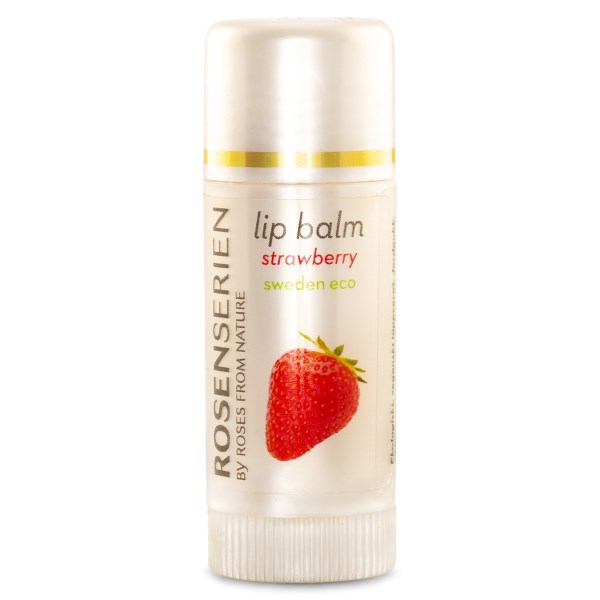 Rosenserien Lip Balm, Jordgubb, 7.5 ml