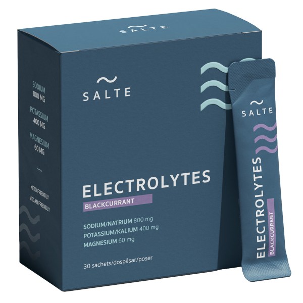 SALTE Elektrolyter, Svartvinbär, 30 dospåsar