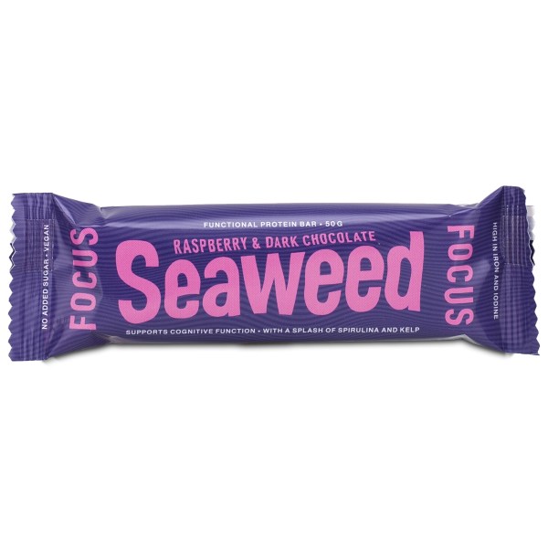 Seaweed Protein Bar, Focus Raspberry, 50 g