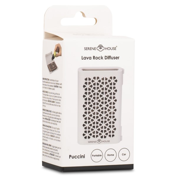 Serene House Bildoft Clips Lava Rock Puccini, White