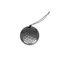 Miniatyrbild Kristallpunkten Shungit amulett Flower of Life 3 cm, 1 st