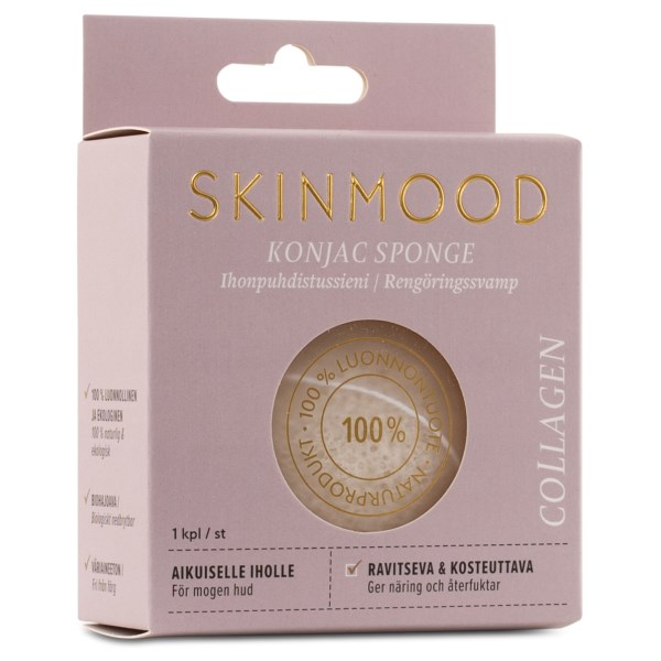 SkinMood Konjac Collagen Facial Sponge Mature Skin, 1 st
