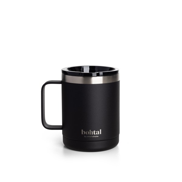 SmartShake Bohtal Stainless Steel Coffee Cup, 350 ml, Black