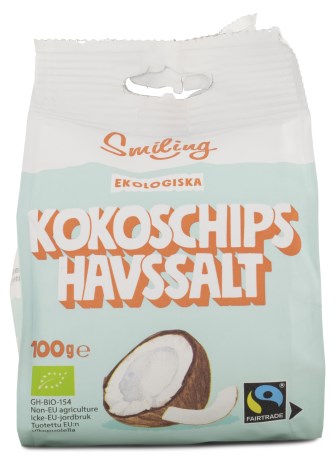 Miniatyrbild Smiling Kokoschips Fairtrade EKO, Naturell, 6-pack