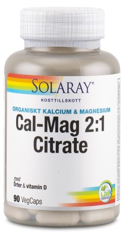 Miniatyrbild Solaray Cal-Mag 2:1 Citrate, 90 kaps
