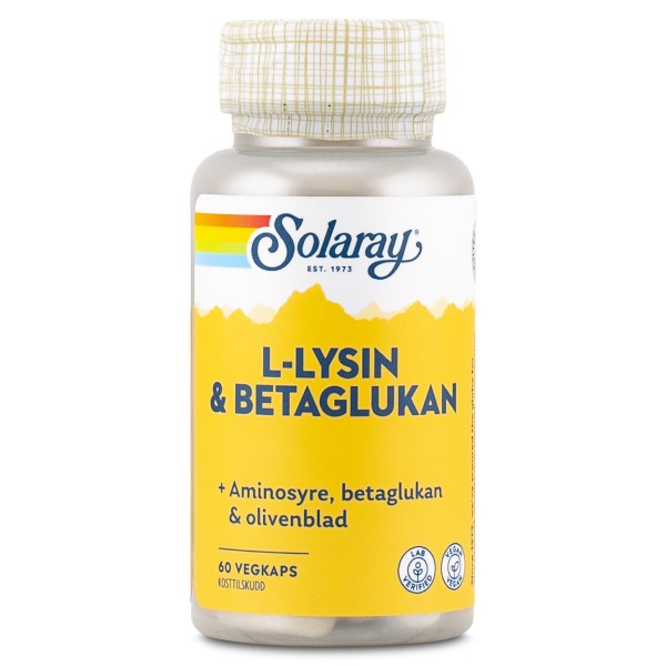 Solaray L-Lysin & BetaGlukan, 60 kaps