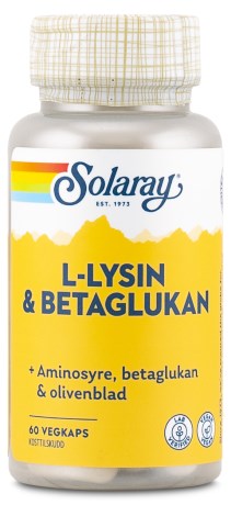 Miniatyrbild Solaray L-Lysin & BetaGlukan, 60 kaps