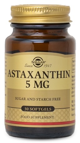 Miniatyrbild Solgar Astaxanthin Complex 5mg, 30 softg