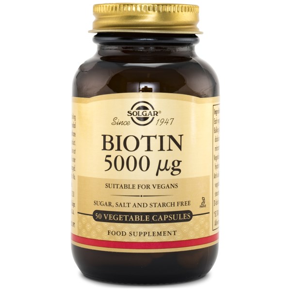 Solgar Biotin 5000 ug, 50 kaps