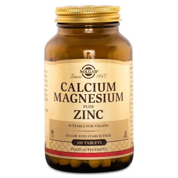 Solgar Calcium Magnesium Plus Zinc, 100 tabl