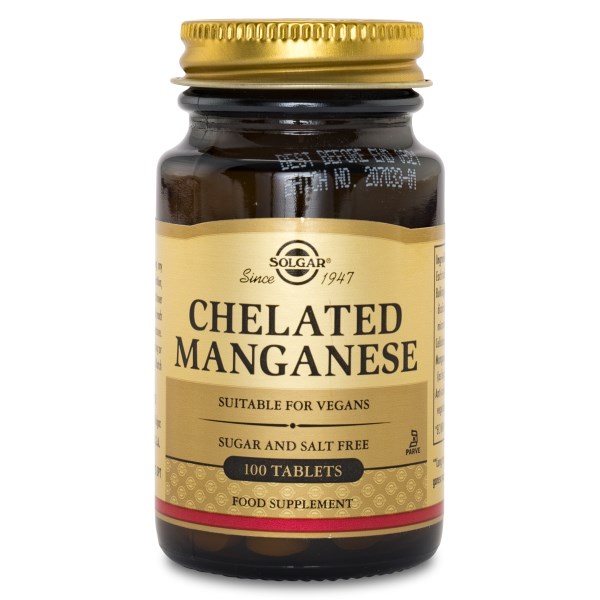 Solgar Chelated Mangan, 100 tabl