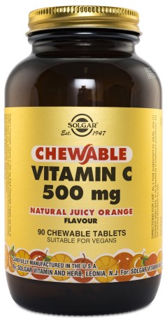 Miniatyrbild Solgar Chewable Vitamin C, Apelsin, 90 tabl