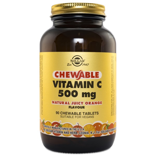 Solgar Chewable Vitamin C, Apelsin, 90 tabl