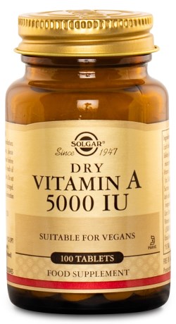 Miniatyrbild Solgar Dry Vitamin A 5000 IU, 100 tabl