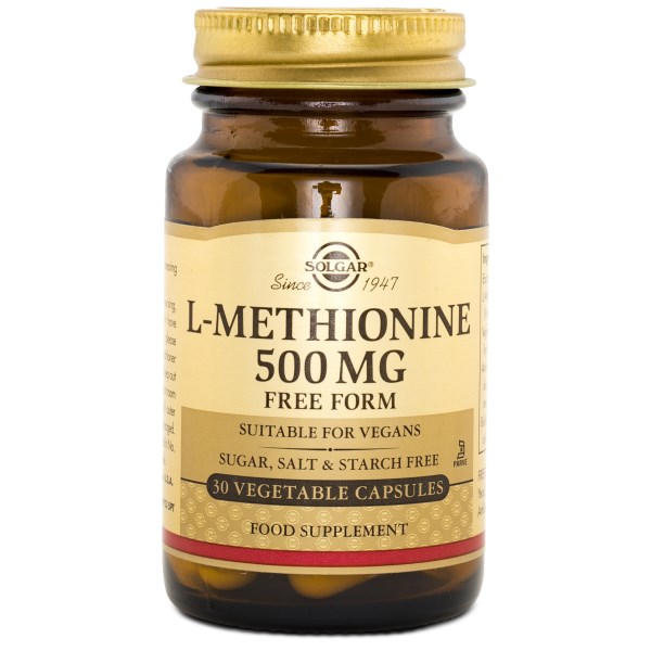 Solgar L-Methionine 500 mg, 30 kaps