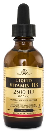 Miniatyrbild Solgar Vitamin D3 Liquid 2500 IE, 59 ml