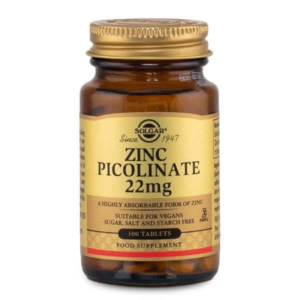 Solgar Zinc Picolinate, 100 tabl